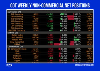 COT Weekly Non-Commercial Net Positions