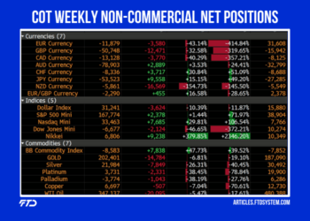 COT Weekly Non-Commercial Net Positions