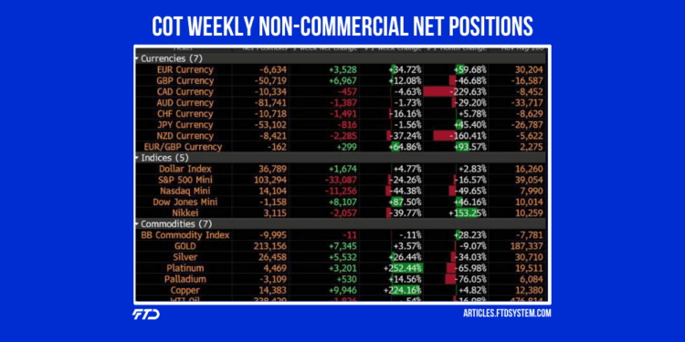 COT Weekly Non-Commercial Net Positions