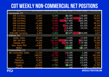 COT Weekly Non-Commercial Net Positions