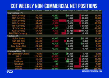 COT Futures Contracts, Non-Commercial Net Positions, Weekly Update